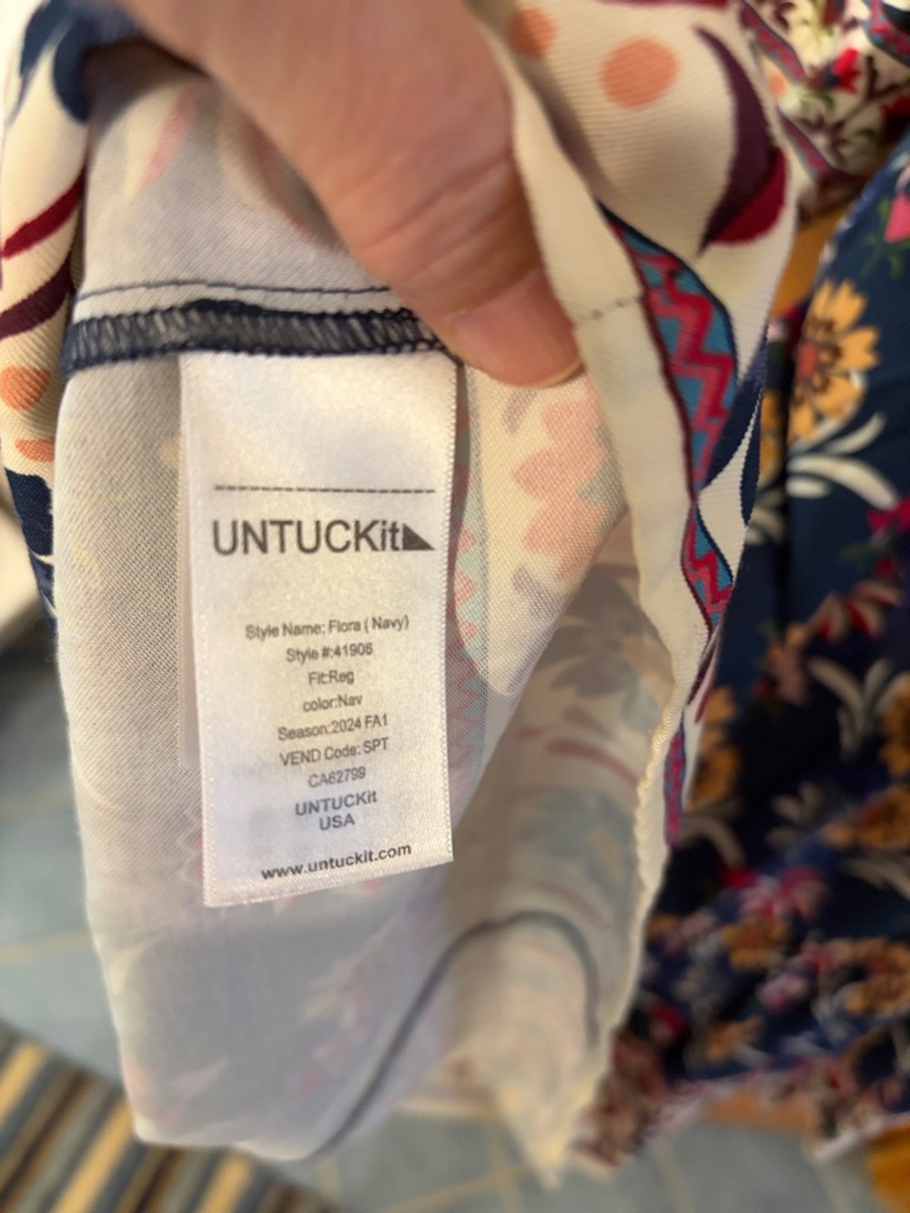 UNTUCKit Flora Folkloric Floral Midi Dress Medium 8 - Picture 7 of 8